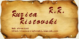 Ružica Ristovski vizit kartica